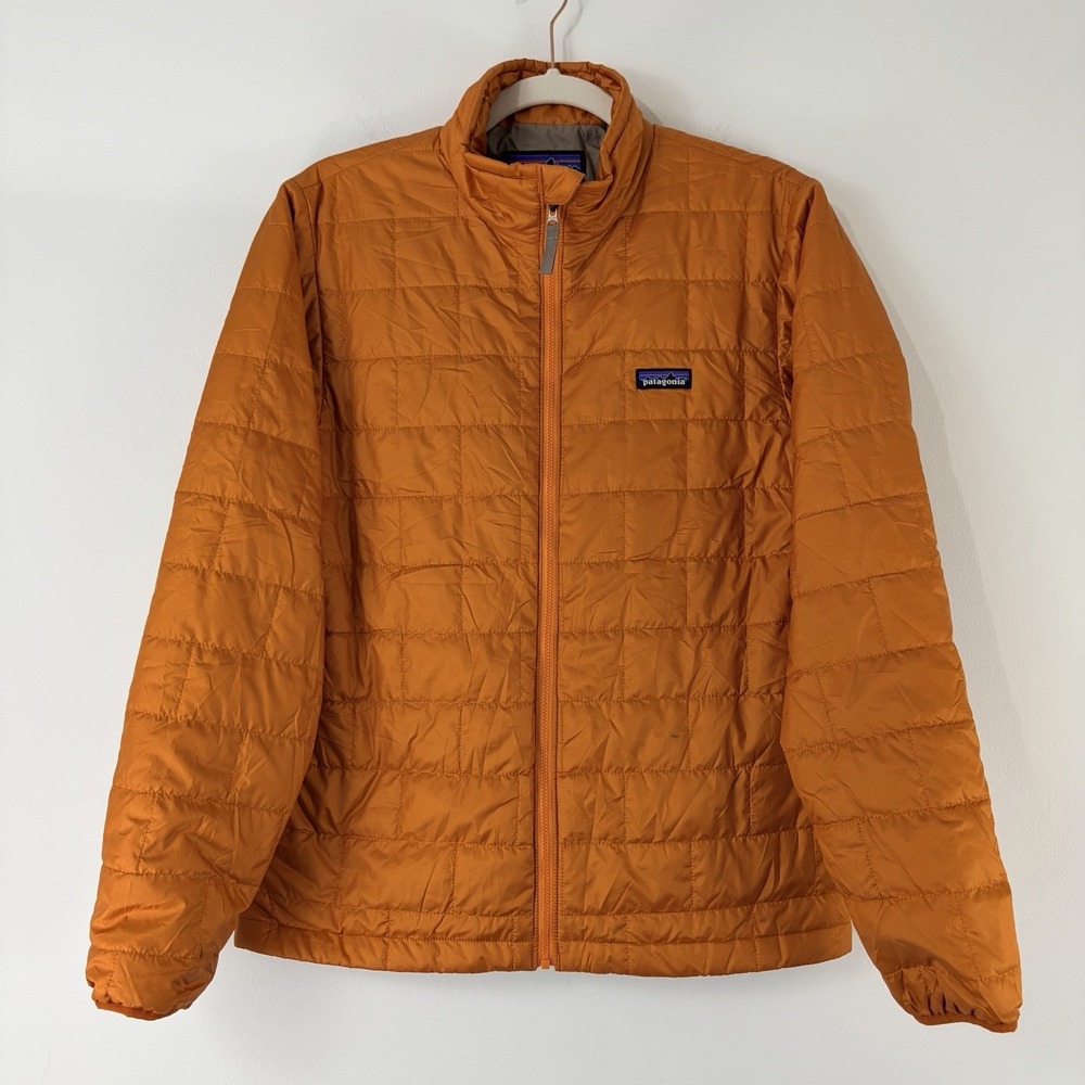 Patagonia Kids XXL 16-18 Orange Nano Puff Brick Quilt Insulated Full Zip Jacket